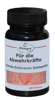 Kapseln, 60 stück für die Abwehrkräfte, mit Acerola Extrakt, Echinacea, Zink Schisandra, schützen vor Erkältung und grippe